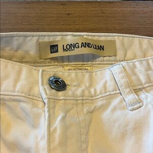 GAP Long and Lean White Jeans
